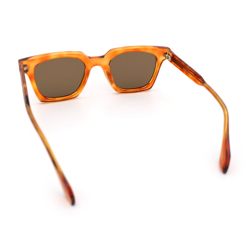 Polarized Beveled Thick Horn Rim Retro Hipster Gentlemanly Sunglasses