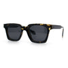 Polarized Beveled Thick Horn Rim Retro Hipster Gentlemanly Sunglasses