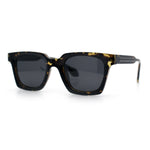 Polarized Beveled Thick Horn Rim Retro Hipster Gentlemanly Sunglasses