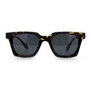 Polarized Beveled Thick Horn Rim Retro Hipster Gentlemanly Sunglasses