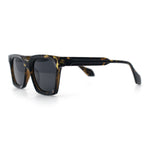 Polarized Beveled Thick Horn Rim Retro Hipster Gentlemanly Sunglasses