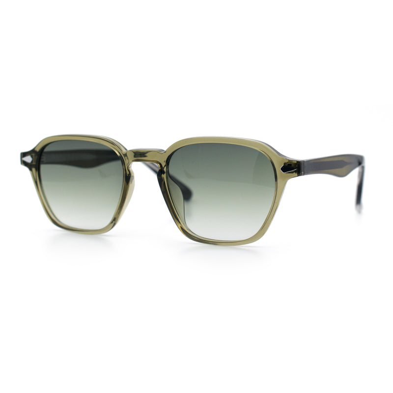 Gentlemanly Keyhole Bridge Thin Horn Rim Hipster Fashion Sunglasses