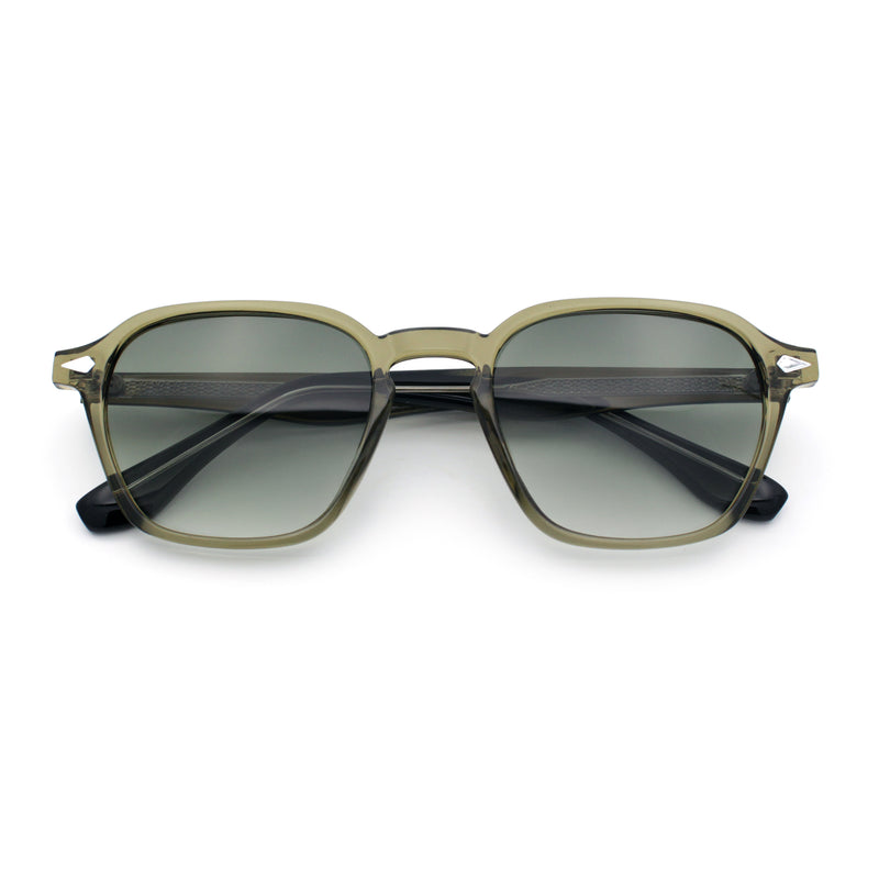 Gentlemanly Keyhole Bridge Thin Horn Rim Hipster Fashion Sunglasses