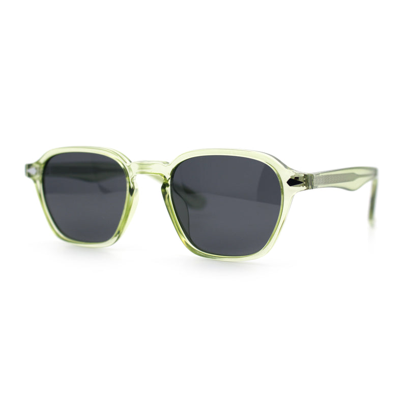 Gentlemanly Keyhole Bridge Thin Horn Rim Hipster Fashion Sunglasses