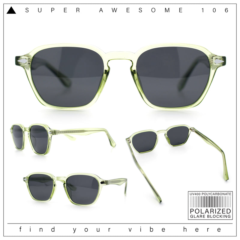 Gentlemanly Keyhole Bridge Thin Horn Rim Hipster Fashion Sunglasses