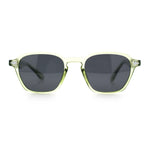 Gentlemanly Keyhole Bridge Thin Horn Rim Hipster Fashion Sunglasses