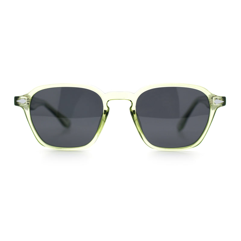 Gentlemanly Keyhole Bridge Thin Horn Rim Hipster Fashion Sunglasses