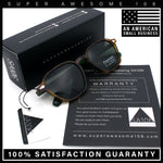 Gentlemanly Keyhole Bridge Thin Horn Rim Hipster Fashion Sunglasses