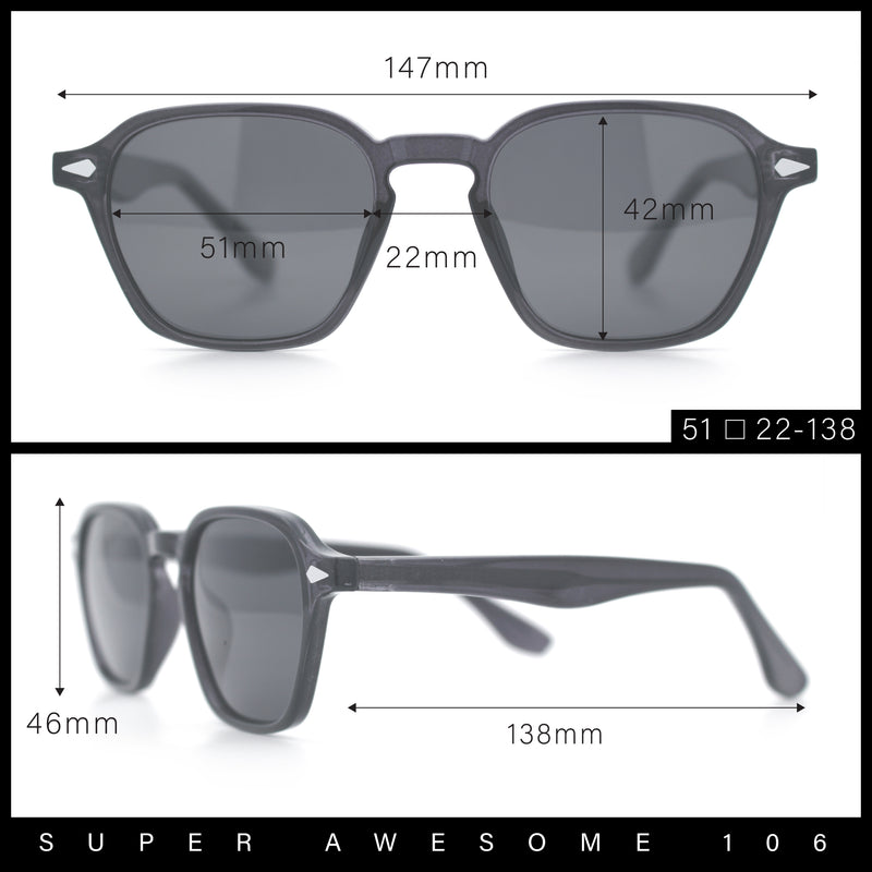 Gentlemanly Keyhole Bridge Thin Horn Rim Hipster Fashion Sunglasses