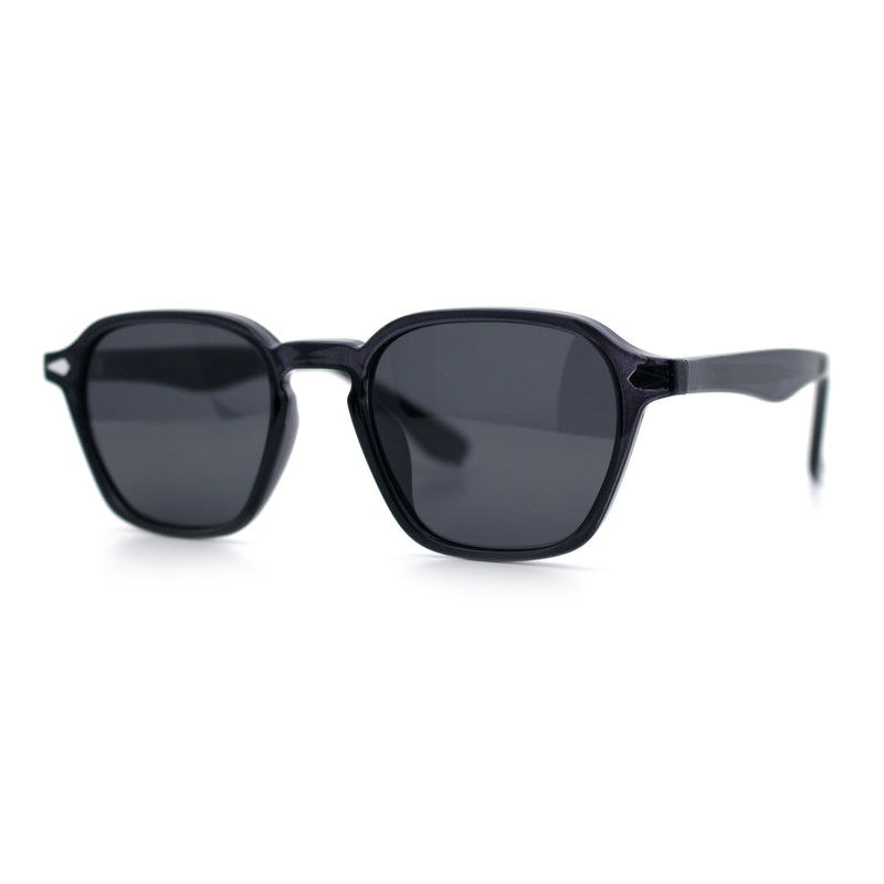 Gentlemanly Keyhole Bridge Thin Horn Rim Hipster Fashion Sunglasses