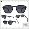 Gentlemanly Keyhole Bridge Thin Horn Rim Hipster Fashion Sunglasses