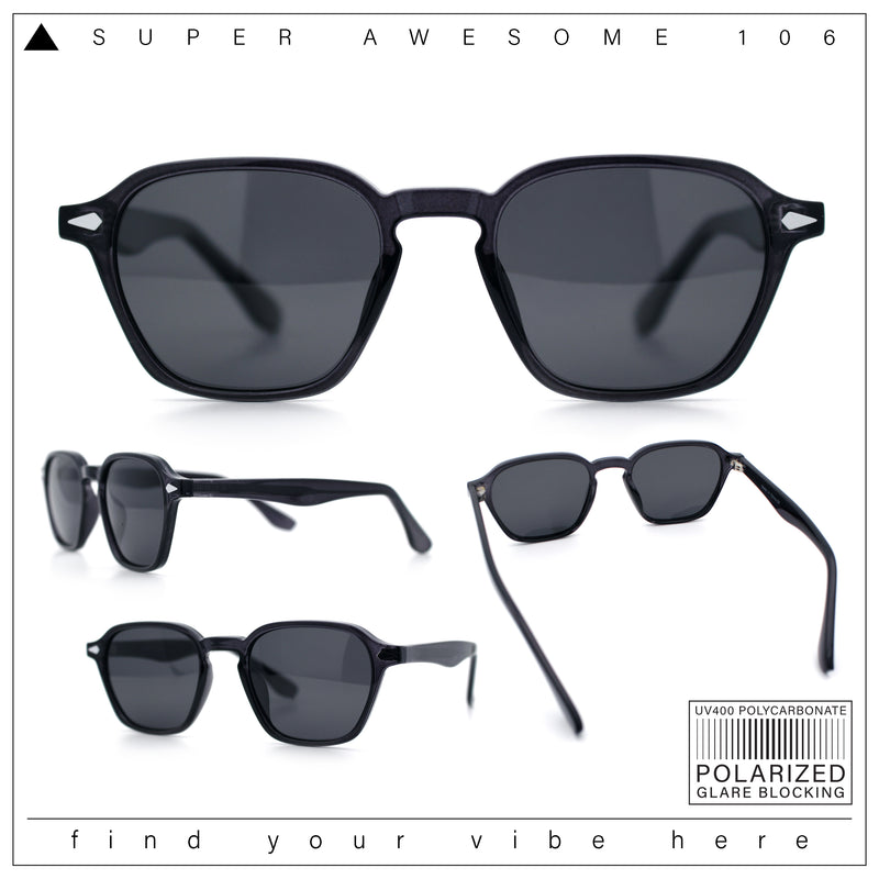 Gentlemanly Keyhole Bridge Thin Horn Rim Hipster Fashion Sunglasses