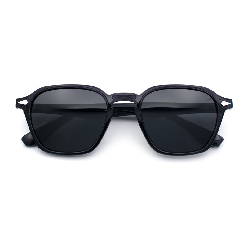 Gentlemanly Keyhole Bridge Thin Horn Rim Hipster Fashion Sunglasses