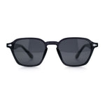 Gentlemanly Keyhole Bridge Thin Horn Rim Hipster Fashion Sunglasses