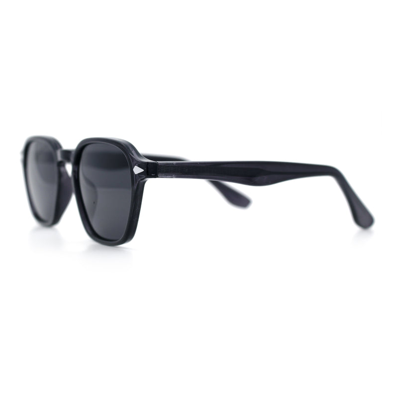 Gentlemanly Keyhole Bridge Thin Horn Rim Hipster Fashion Sunglasses