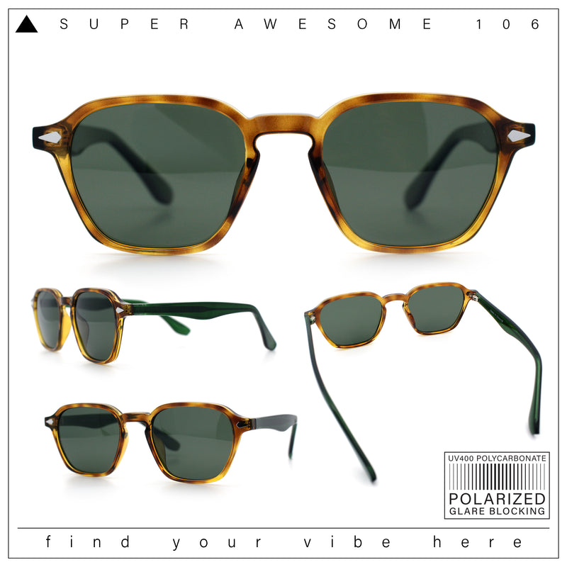Gentlemanly Keyhole Bridge Thin Horn Rim Hipster Fashion Sunglasses