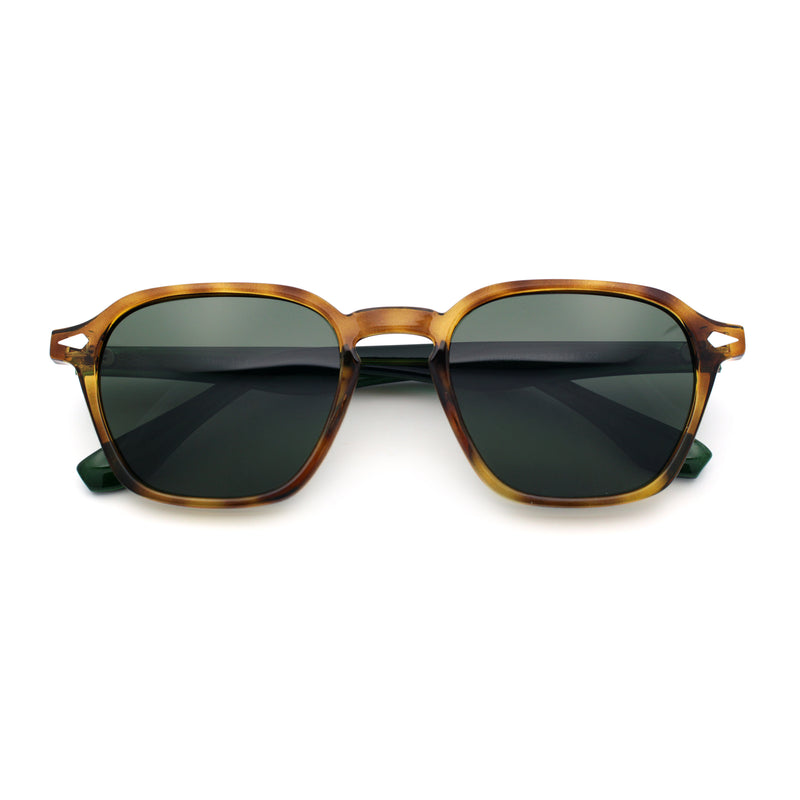 Gentlemanly Keyhole Bridge Thin Horn Rim Hipster Fashion Sunglasses