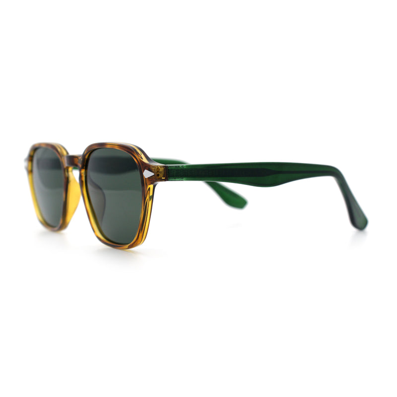 Gentlemanly Keyhole Bridge Thin Horn Rim Hipster Fashion Sunglasses