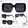 Womens Polarized Mod Rectangle Minimal Vintage Vibe Hipster Sunglasses