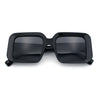 Womens Polarized Mod Rectangle Minimal Vintage Vibe Hipster Sunglasses