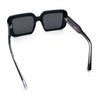 Womens Polarized Mod Rectangle Minimal Vintage Vibe Hipster Sunglasses