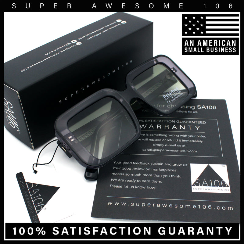 Womens Polarized Mod Rectangle Minimal Vintage Vibe Hipster Sunglasses