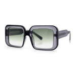 Womens Polarized Mod Rectangle Minimal Vintage Vibe Hipster Sunglasses