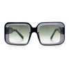 Womens Polarized Mod Rectangle Minimal Vintage Vibe Hipster Sunglasses