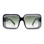 Womens Polarized Mod Rectangle Minimal Vintage Vibe Hipster Sunglasses