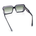 Womens Polarized Mod Rectangle Minimal Vintage Vibe Hipster Sunglasses