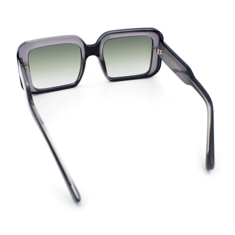 Womens Polarized Mod Rectangle Minimal Vintage Vibe Hipster Sunglasses