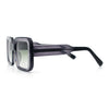 Womens Polarized Mod Rectangle Minimal Vintage Vibe Hipster Sunglasses