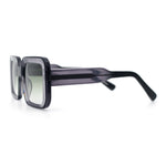 Womens Polarized Mod Rectangle Minimal Vintage Vibe Hipster Sunglasses