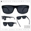 Manly Mad Dog Gangster All Black Rounded Rectangular Flat Top Sunglasses