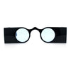 Funky Thick Artsy Rectangle Bar Keyhole Bridge Circle Lens Sunglasses
