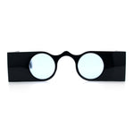 Funky Thick Artsy Rectangle Bar Keyhole Bridge Circle Lens Sunglasses