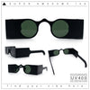 Funky Thick Artsy Rectangle Bar Keyhole Bridge Circle Lens Sunglasses