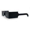 Funky Thick Artsy Rectangle Bar Keyhole Bridge Circle Lens Sunglasses