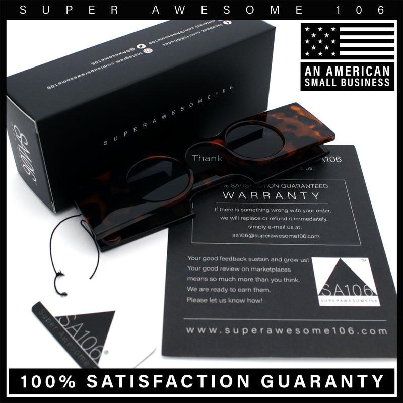 Funky Thick Artsy Rectangle Bar Keyhole Bridge Circle Lens Sunglasses