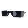 Funky Thick Artsy Rectangle Bar Keyhole Bridge Circle Lens Sunglasses