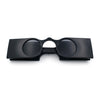 Funky Thick Artsy Rectangle Bar Keyhole Bridge Circle Lens Sunglasses