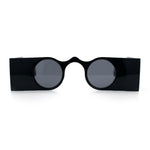 Funky Thick Artsy Rectangle Bar Keyhole Bridge Circle Lens Sunglasses