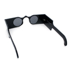 Funky Thick Artsy Rectangle Bar Keyhole Bridge Circle Lens Sunglasses