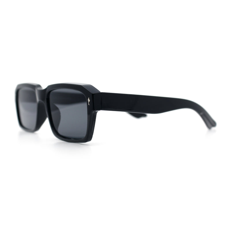 Hipster Gentleman Rectangular Mens Retro Vintage Vibe Plastic Sunglasses
