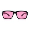 Hipster Gentleman Rectangular Mens Retro Vintage Vibe Plastic Sunglasses