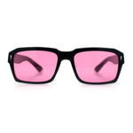 Hipster Gentleman Rectangular Mens Retro Vintage Vibe Plastic Sunglasses