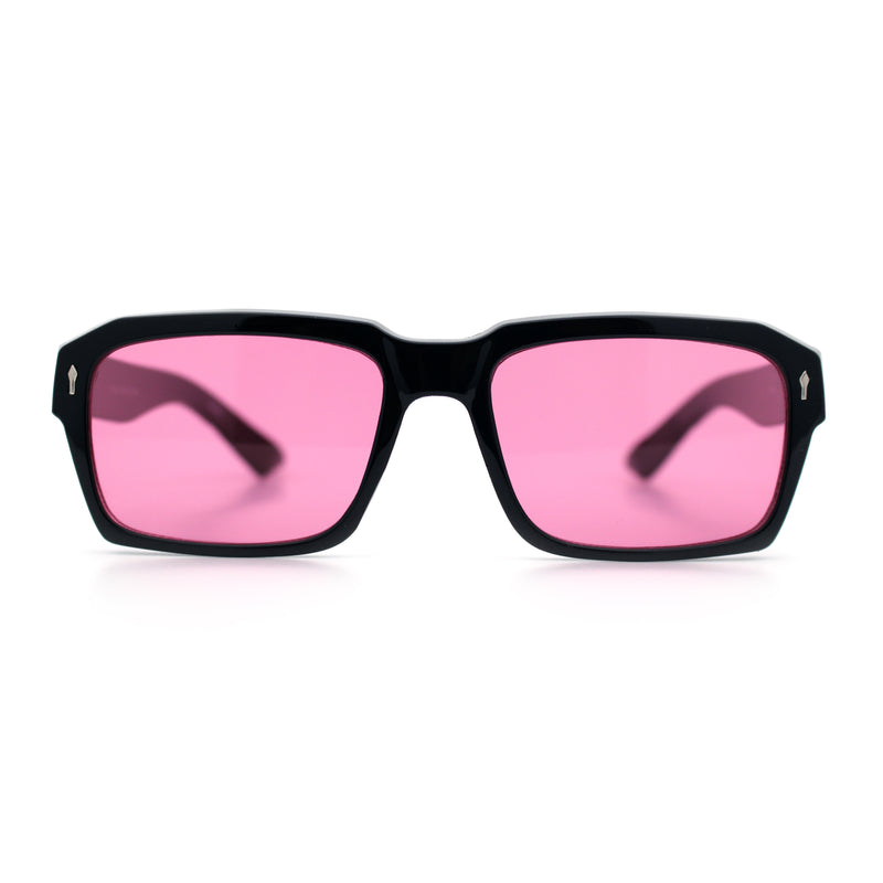 Hipster Gentleman Rectangular Mens Retro Vintage Vibe Plastic Sunglasses