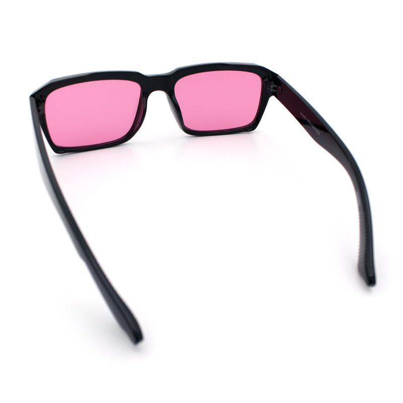 Hipster Gentleman Rectangular Mens Retro Vintage Vibe Plastic Sunglasses
