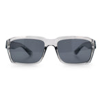 Hipster Gentleman Rectangular Mens Retro Vintage Vibe Plastic Sunglasses