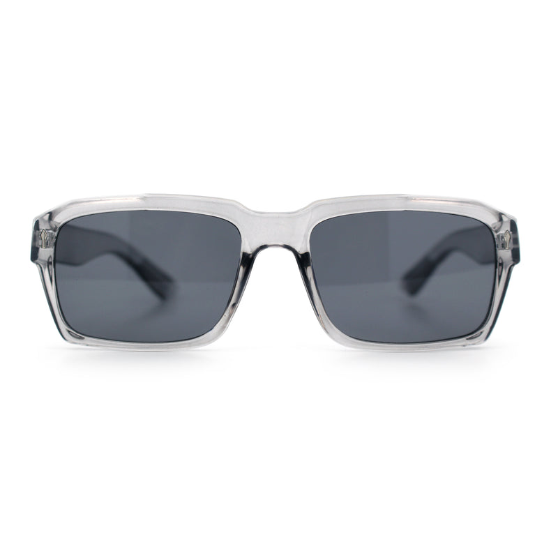 Hipster Gentleman Rectangular Mens Retro Vintage Vibe Plastic Sunglasses